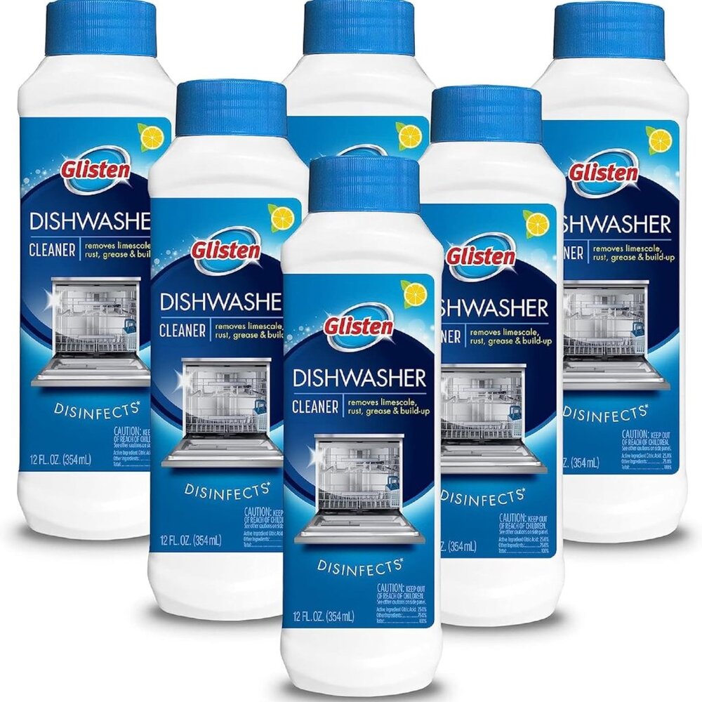 Glisten Dishwasher Cleaner, 12 Ounce Bottle, 6-Pack